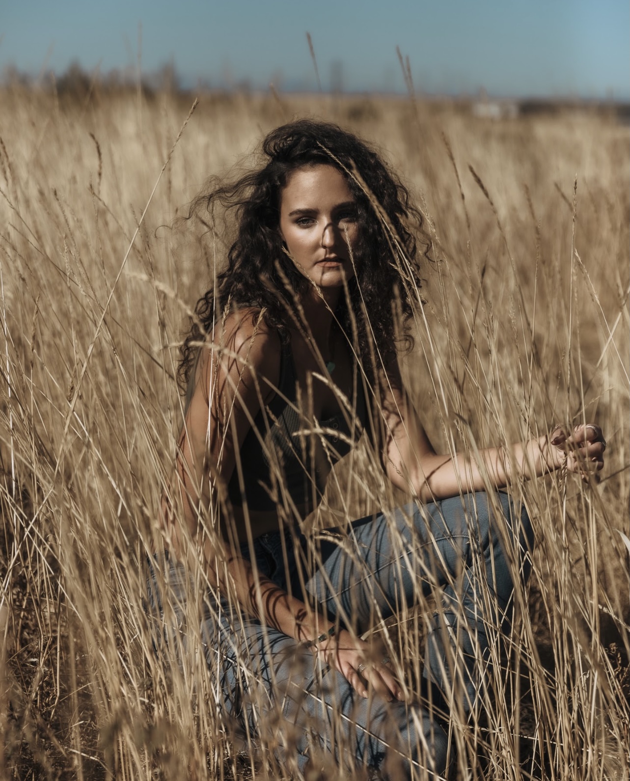 Alexa in a golden Colorado field